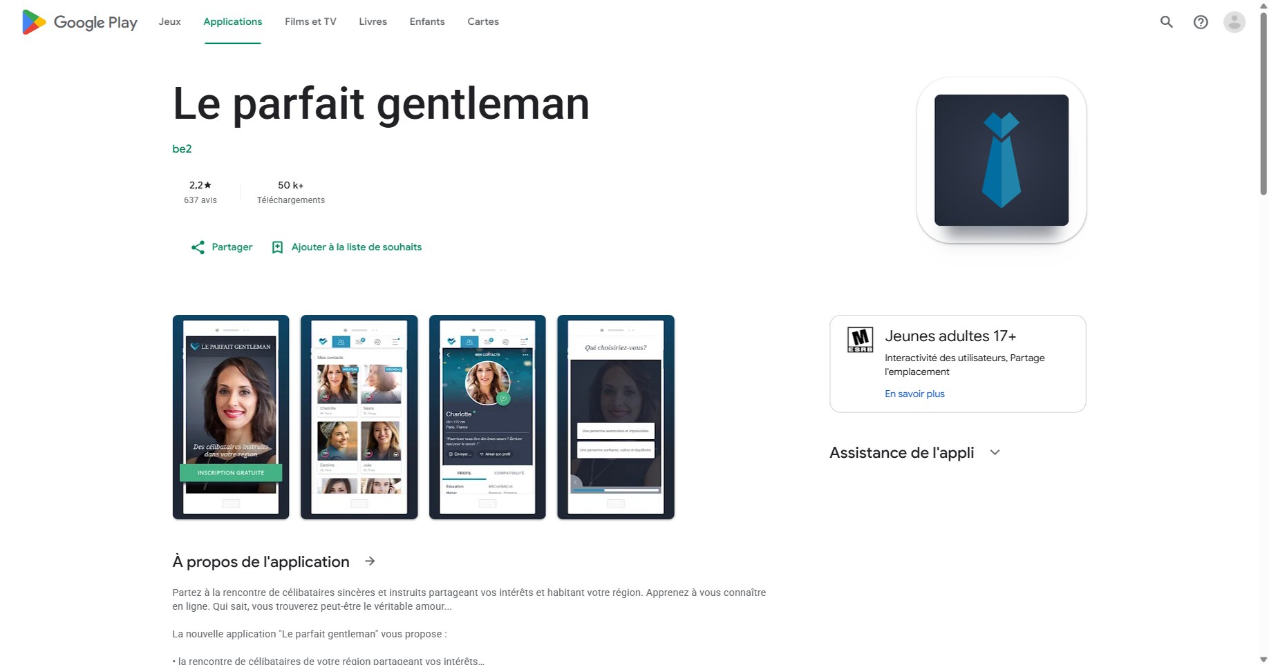 Application Le Parfait Gentleman