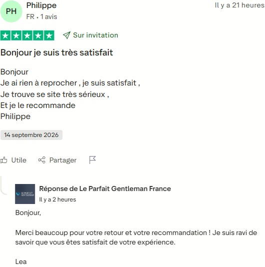 Avis positif sur Le Parfait Gentleman 1