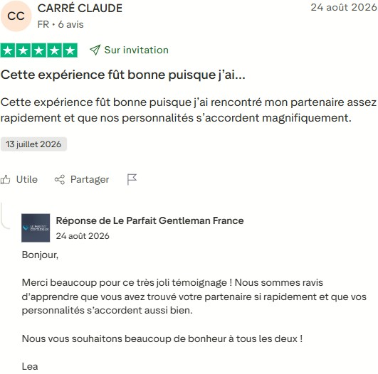 Avis positif sur Le Parfait Gentleman 2