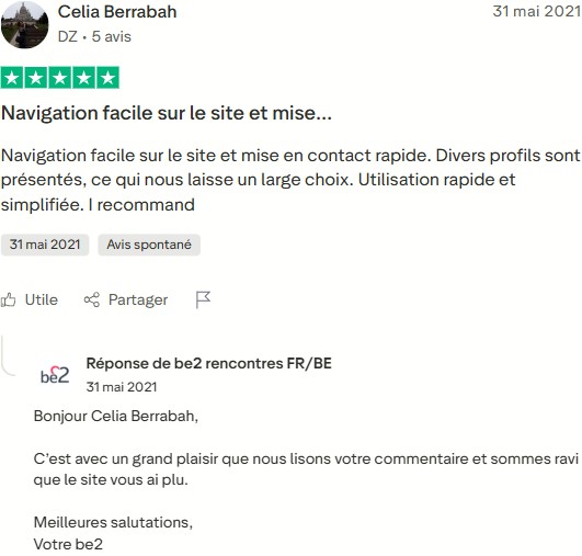Avis positif sur Be2 2