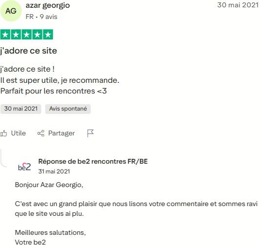 Avis positif sur Be2 3