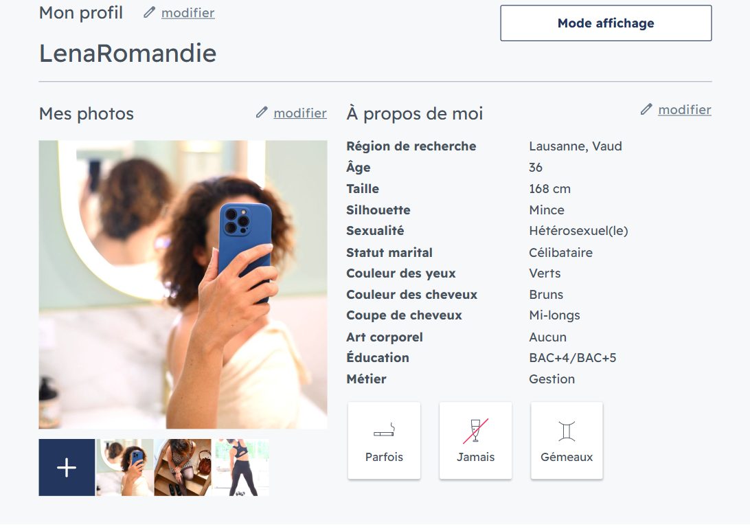 Exemple de profil C-Date 1