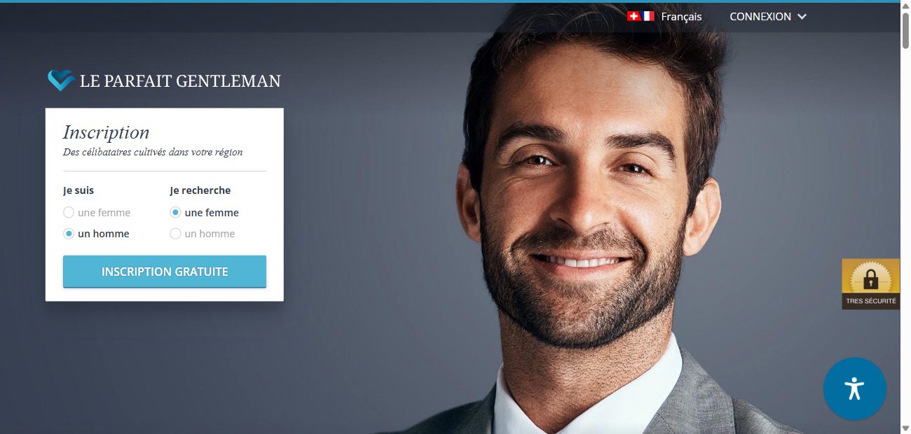 Page d'accueil de Le Parfait Gentleman